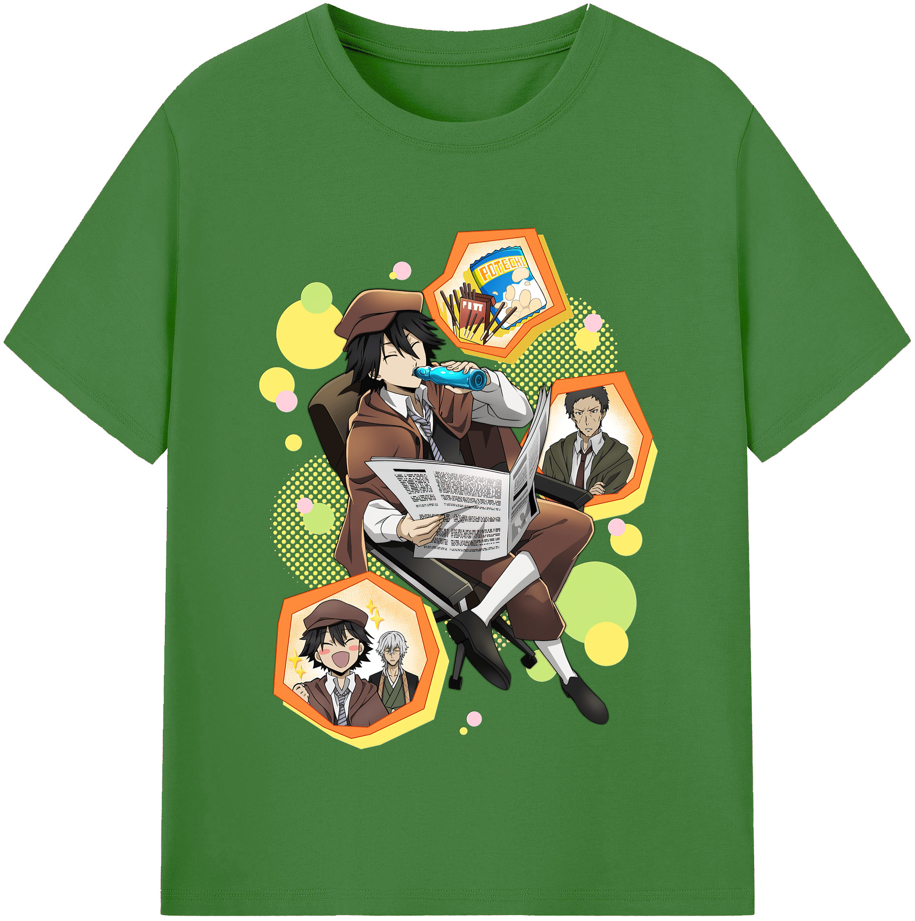 （画像用） 文豪ストレイドッグス Bungo Stray Dogs レディースカジュアルプリントTシャツ（綿100％）